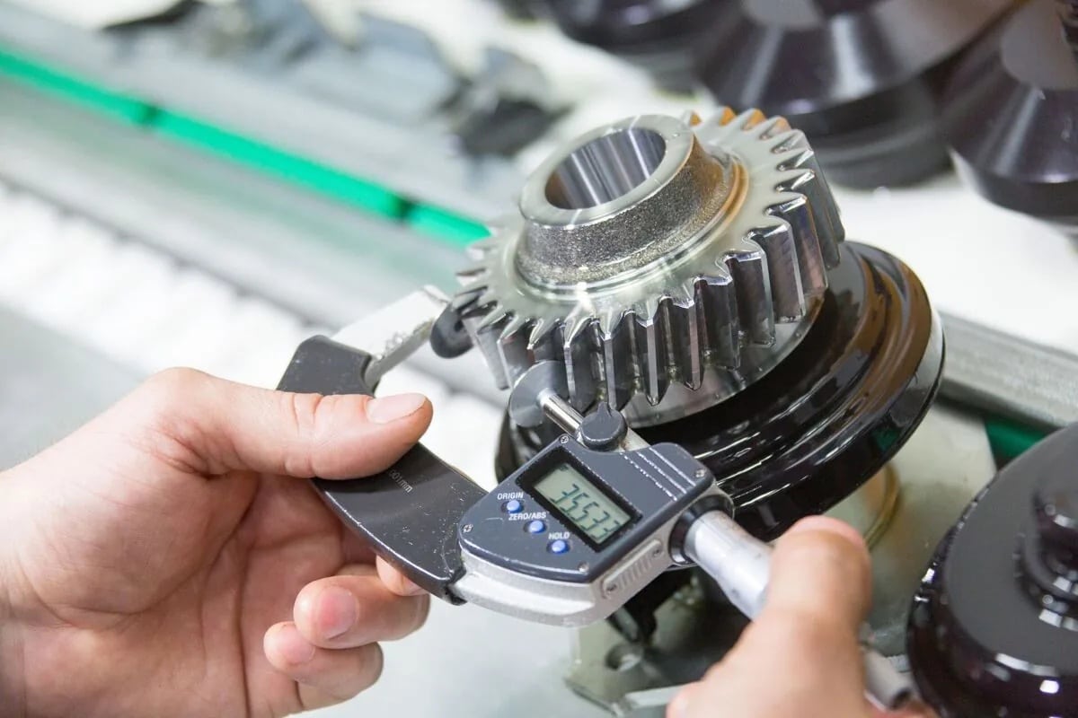 Gear manufacturing quality control at Rapzo — CMM inspection and precision measurement for dimensional verification of precision gears